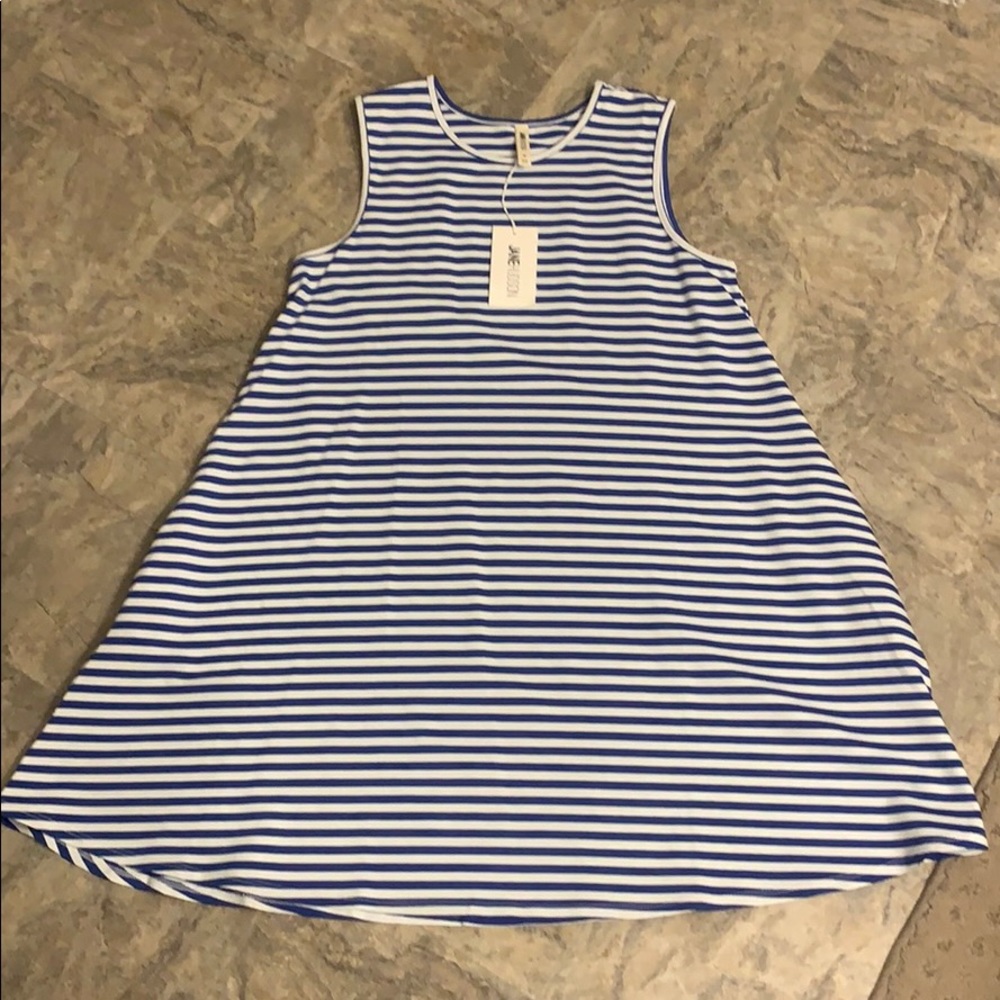 Jane Hudson Royal and White Jennings Swing Dress